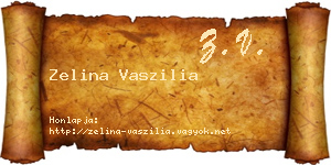Zelina Vaszilia névjegykártya